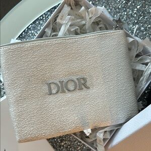 Dior Textured Clutch in Silver